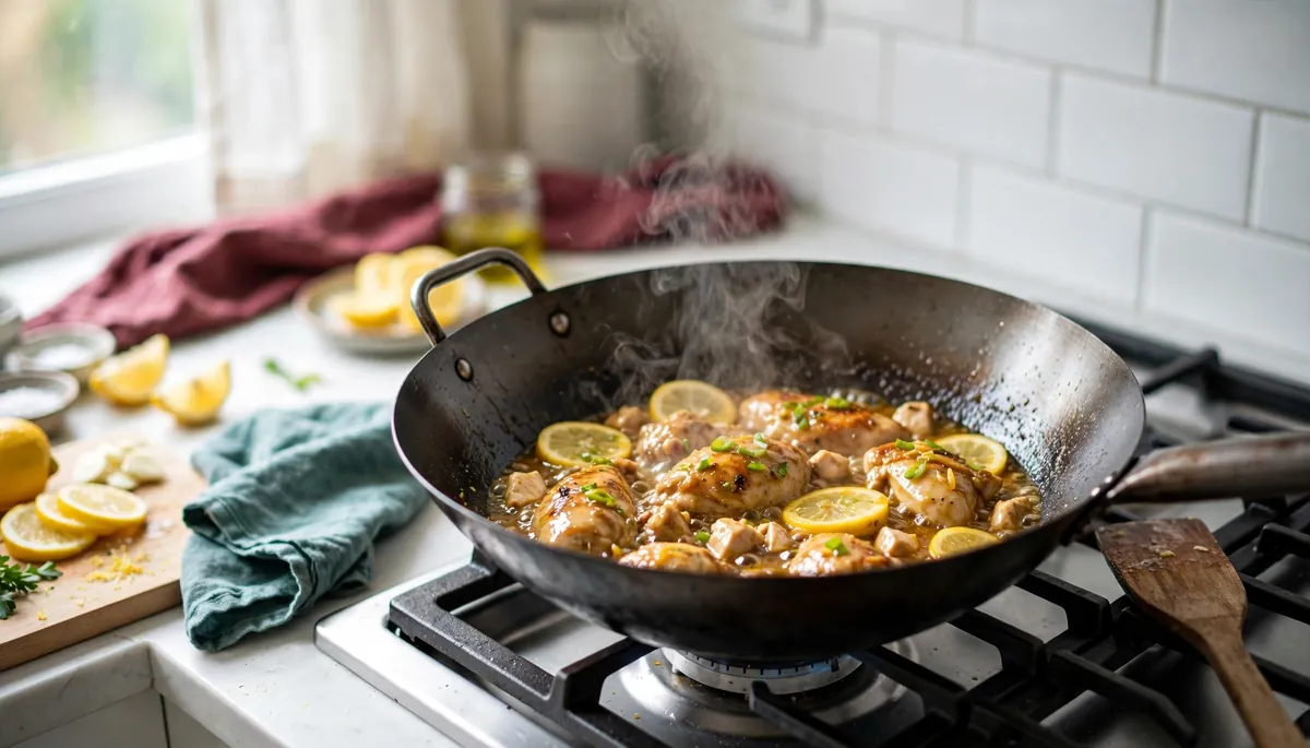 Wok poulet citron : la recette à la limonade, acidulée et caramélisée